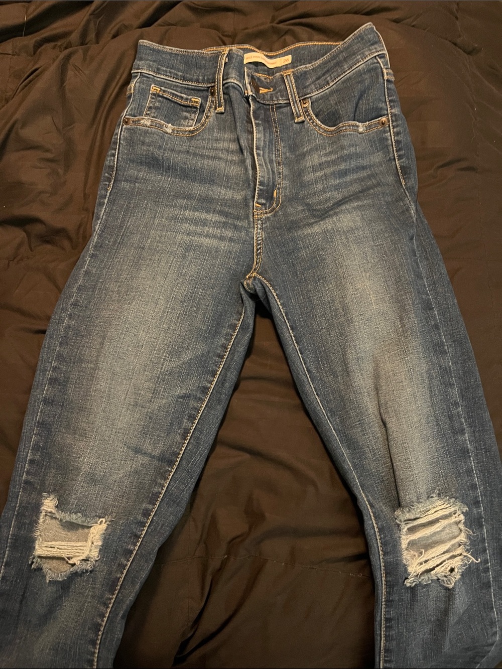 High rise skinny jeans